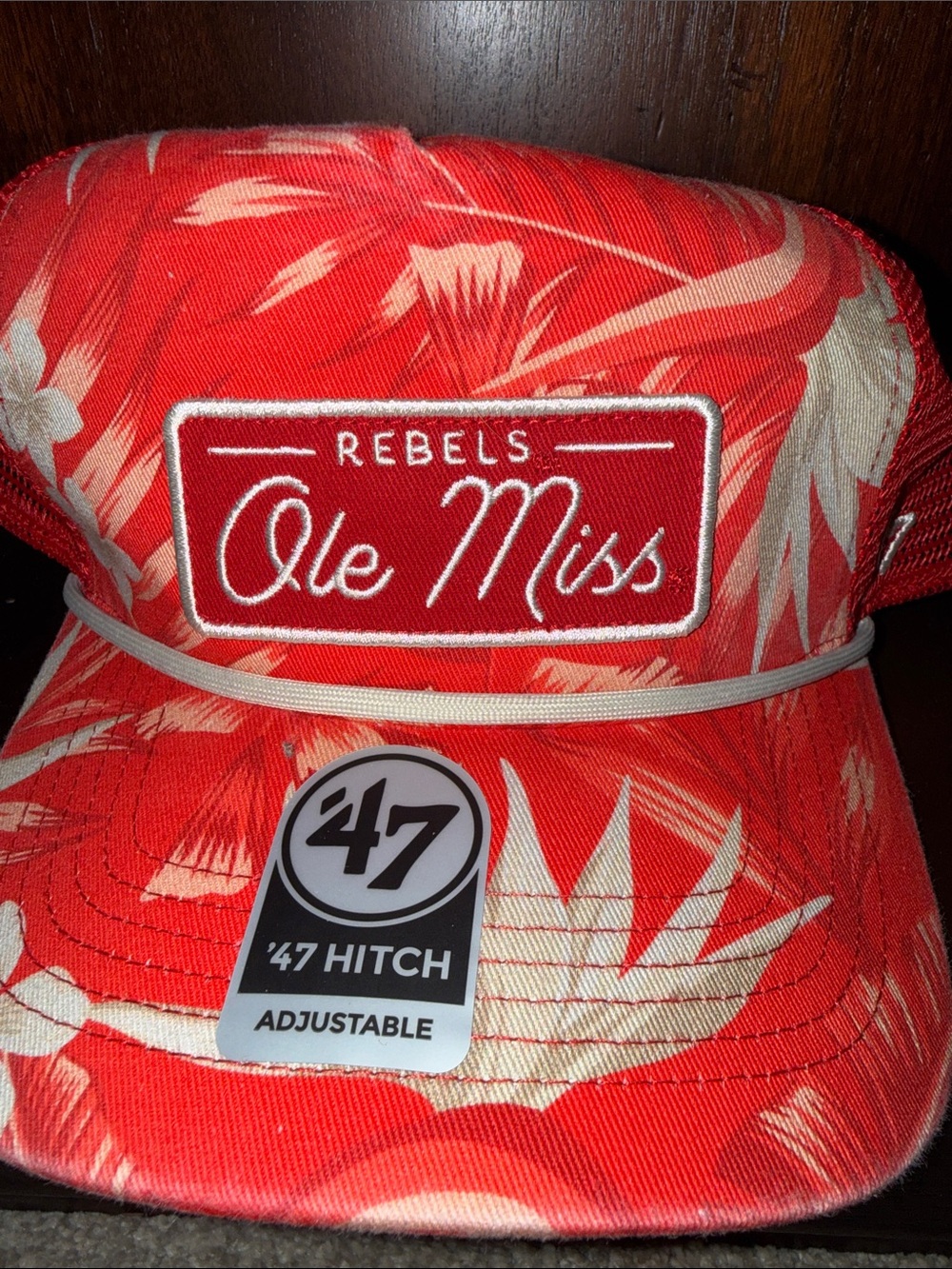 47 Brand Ole Miss Red Floral Baseball Cap